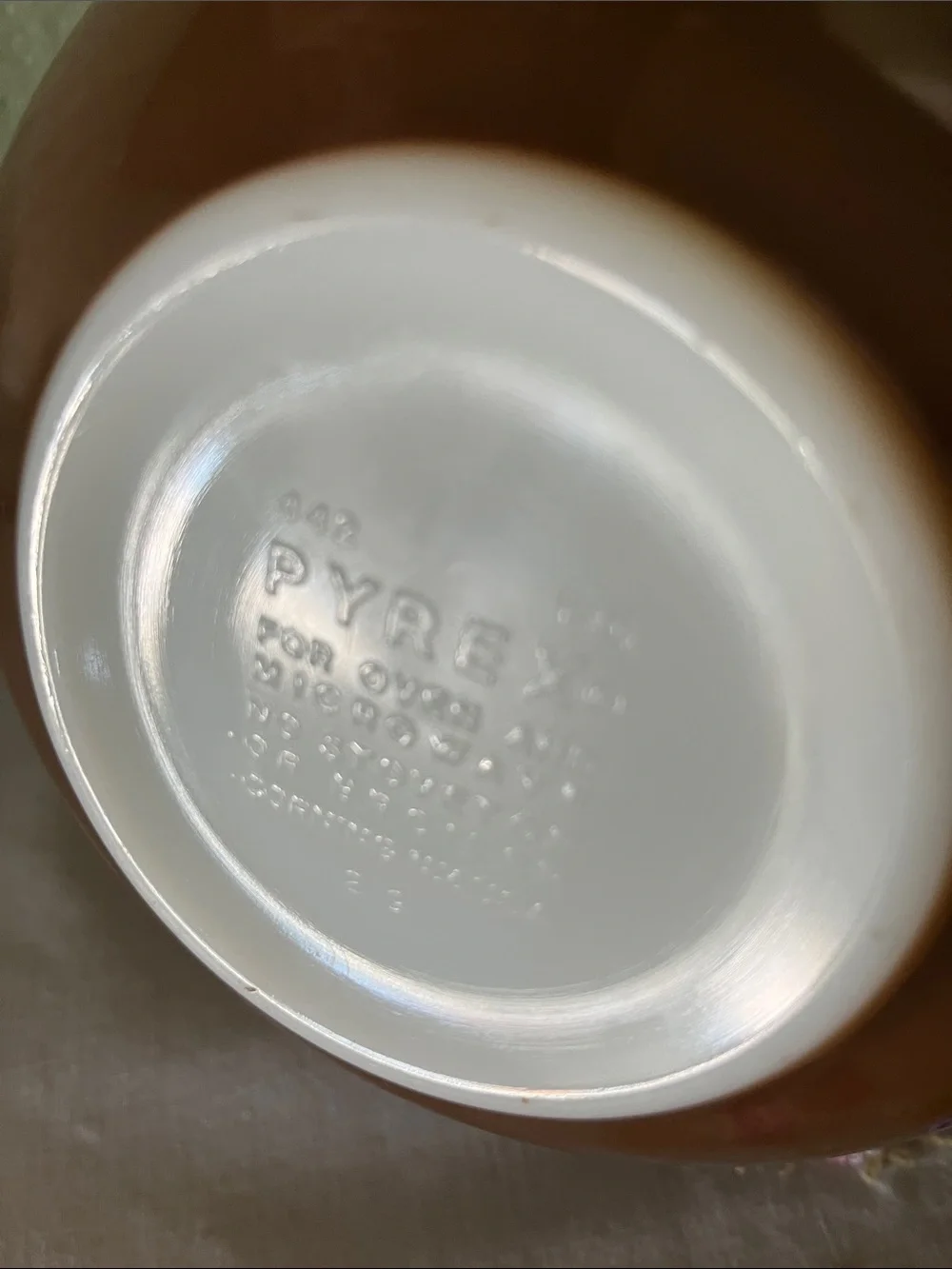 Vintage Pyrex Woodland Dark Brown Cinderella Mixing Serving Bowl 443